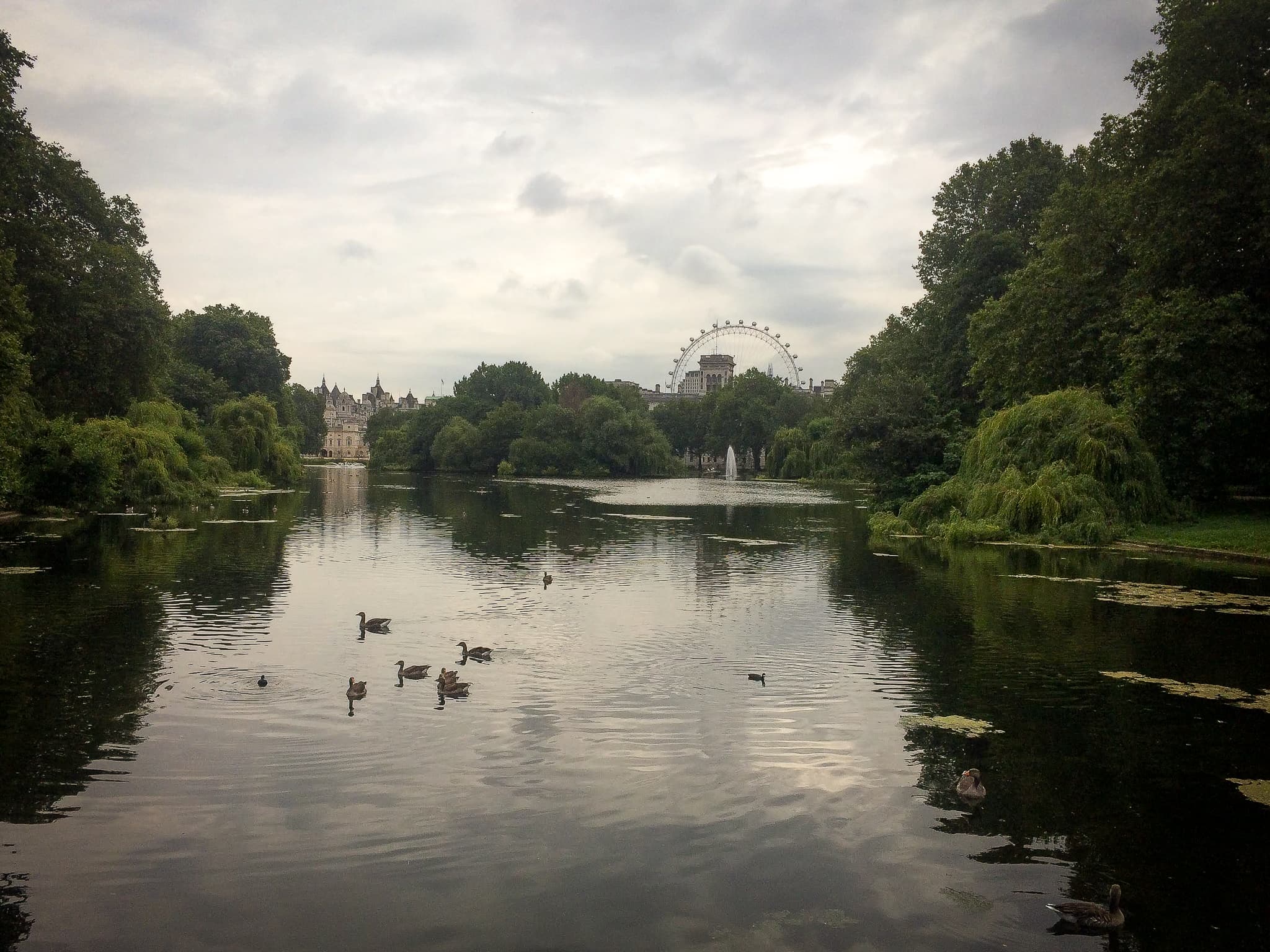 Tranquil St James Park London Serene Lake Landscape